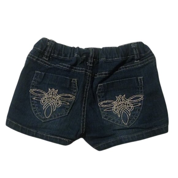 BEVERLY HILLS PRINCESS, JEAN SHORTS, COLOR: BLUE, SILVER, SIZE:4 - Picture 2 of 11